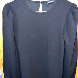 Long Sleeve Keyhole Blouse